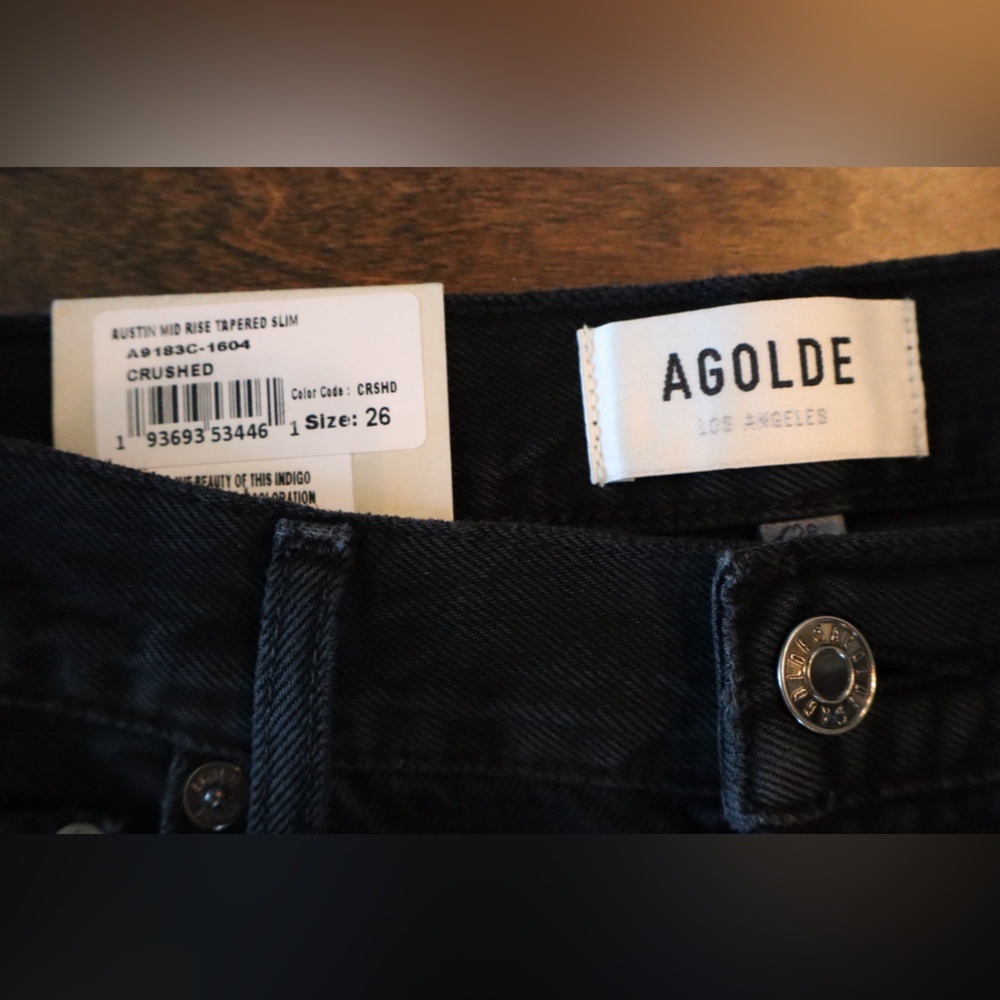 NWT AGOLDE Austin Mid Rise Tapered Slim Jeans - Picture 7 of 9
